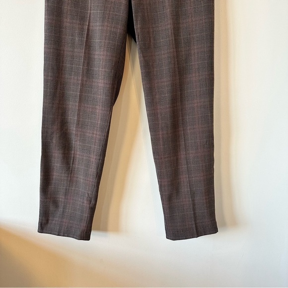 Aritzia- Babaton Conan Pant Deep Brown and Pink Plaid  (Size:4) - Picture 9 of 12